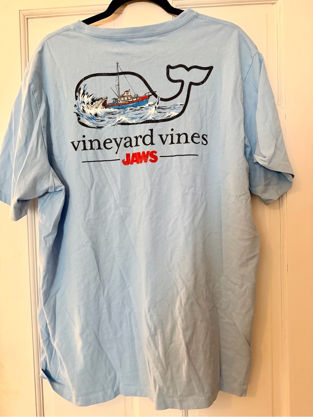 Vineyard Vines x JAWS Light Blue Graphic Men’s T‑Shirt